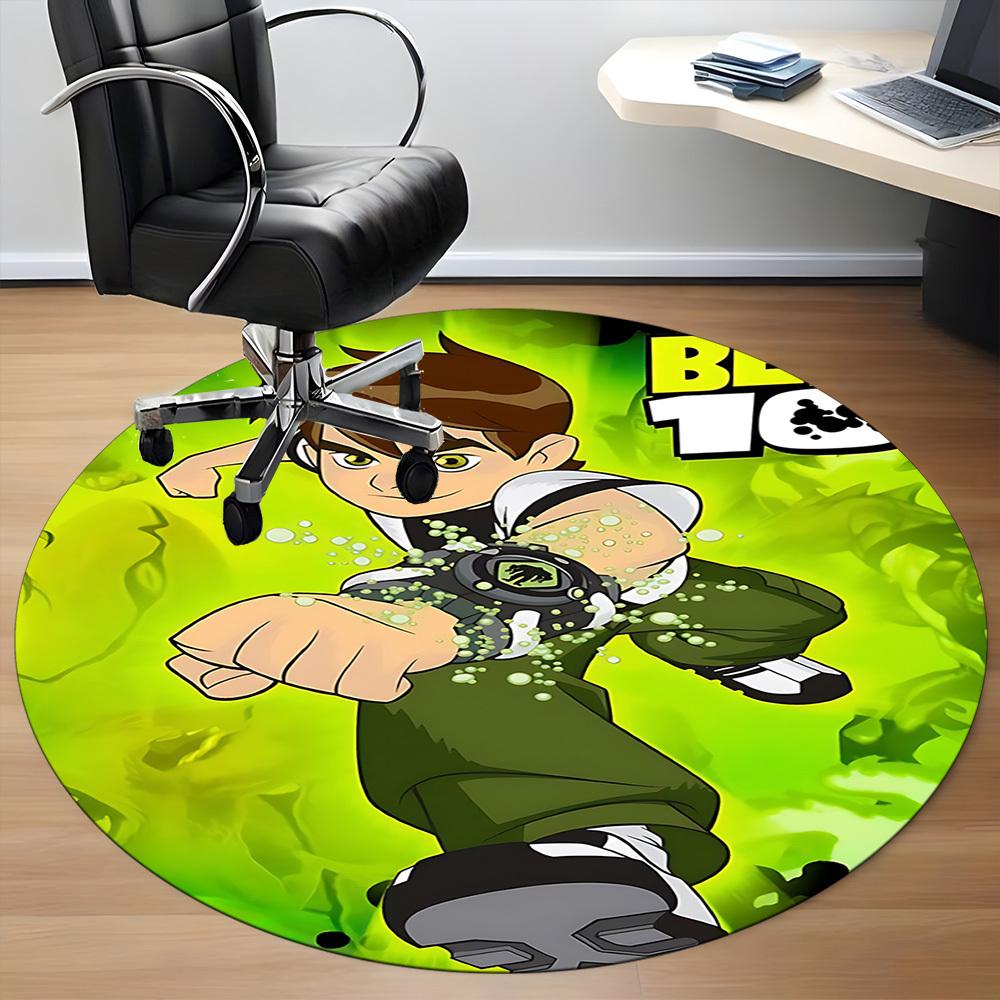 1pc Ben 10 Office Round Area Rug, Under Office Chairs Bedroom Living Room Home Decor, Available in Various Sizes00