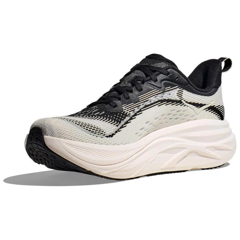 HOKA One One SKYFLOW Противоскользящие износостойкие низкие повседневные кроссовки для бега Женские бело-черные кроссовки 1155113-bwht