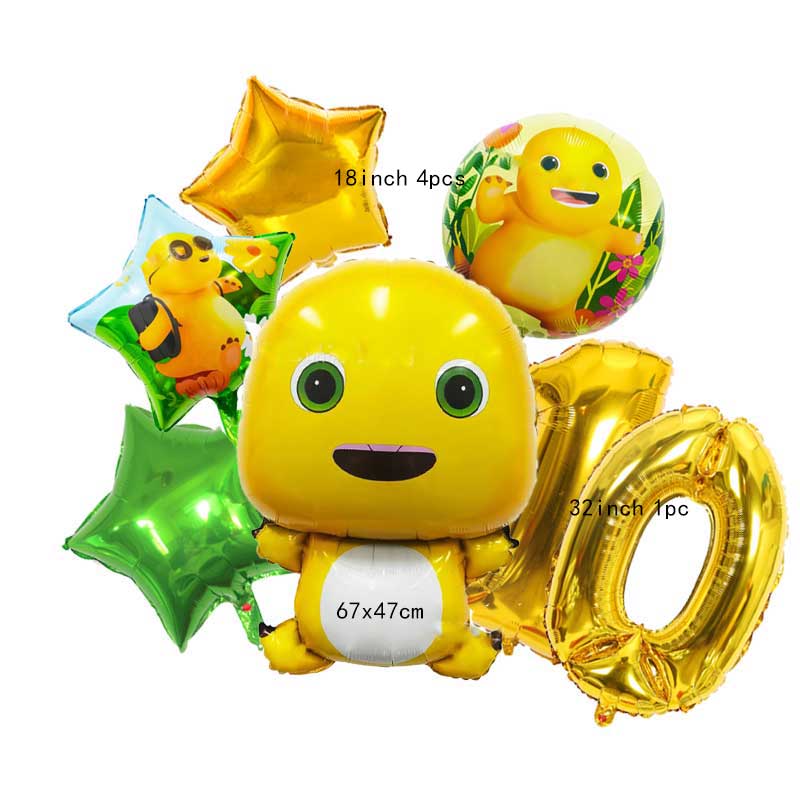 duangduang Cute Yellow dinosaur Balloon Girl Birthday Party supplies Arch Room Home Decoration Boy Gift baby Shower