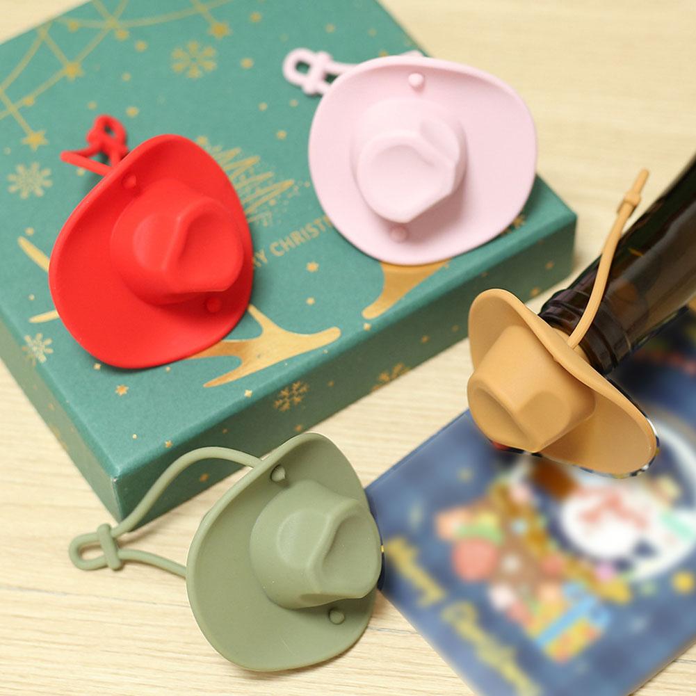 Silicone Red Wine Stopper Western Cowboy Hat Creative Leak Proof Wine Grade Food Sealing Wester S2C8