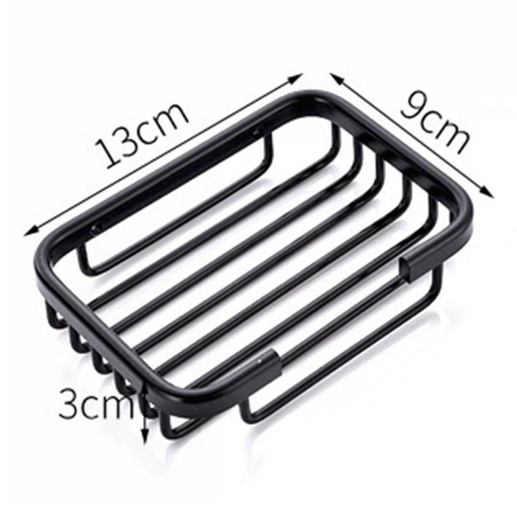 Soap Saver Sponge Dish Holder Bathroom Shower Wall Mounted Storage Basket No Drilling Aluminum Adhesive Soap Dish Holder Rack