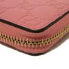 Used Guccissima Coin Purse 9539 255452 7943 Double G Embossed Card Case Zip Around GG Shima Pink Unisex from Japan