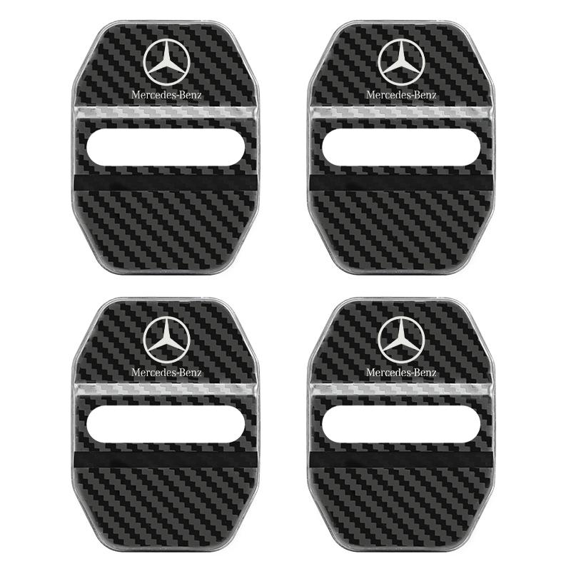 AXX2   4pcs For Mercedes Benz MB AMG E300 W203 W204 W108 W126 W168 W169 W176 W177 W205 W212 W213 Car Buckle Door Lock Cover styling