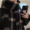 New Winter Tassel Scarf for Female Students Korean Version Versatile Thickened Warm Dual Purpose Shawl Imitation Cashmere Couple Scarf