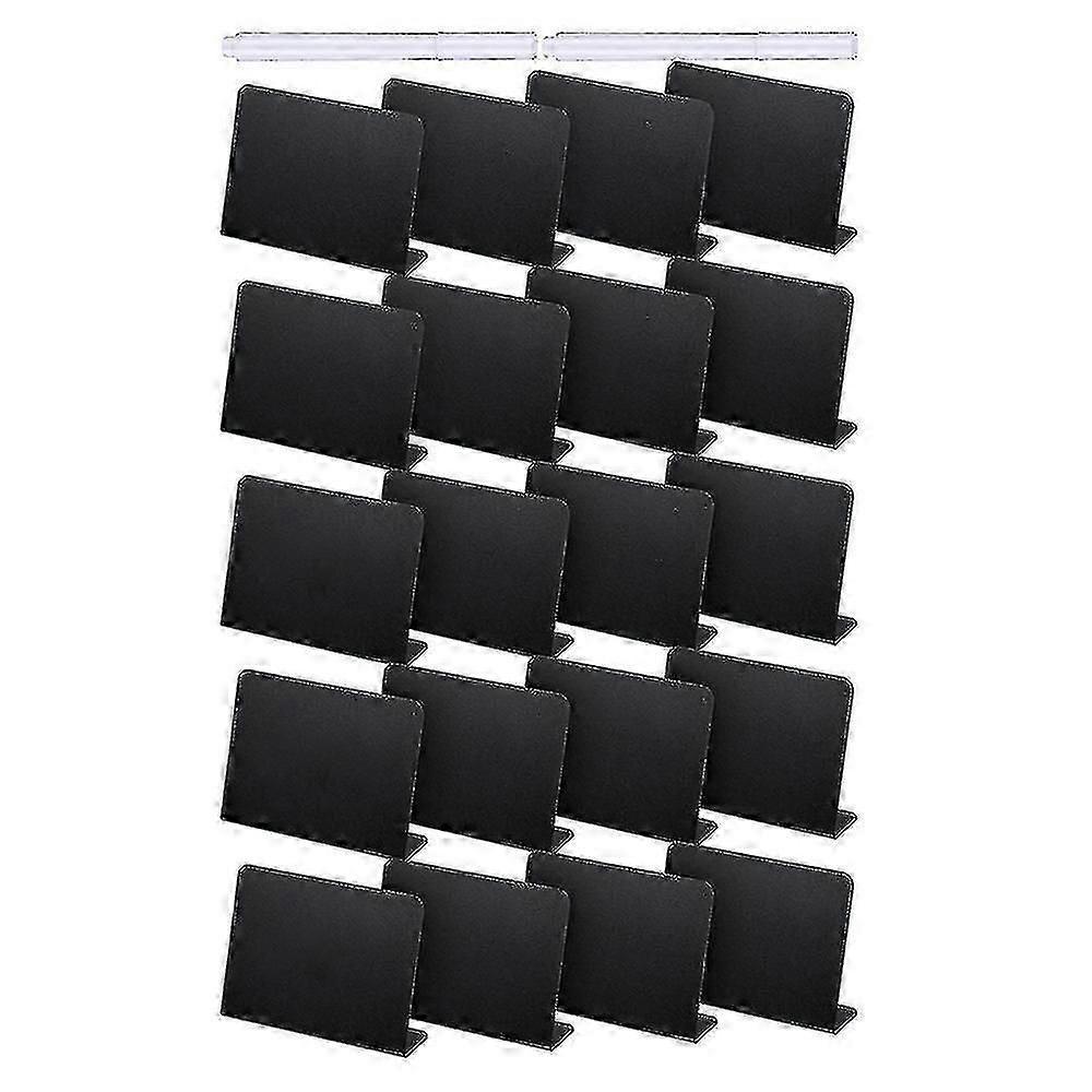 20pcs 4 X 3 Inches Mini Chalkboard Table Tent Sign Chalkboard Buffet Tags Food Label For Party Tabletop Chalkboard Signs,zxl