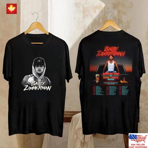 Bailey Zimmerman Tour 2026 Shirt, Bailey Zimmerman Different Night Same T-Shirt