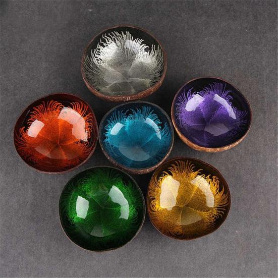 Гаджет для мозаики своими руками Натуральные кухонные принадлежности Посуда Миска из кокосовой скорлупы Краска-спрей Контейнер для конфет из кокосовой скорлупы Тарелки