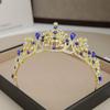 Shiny Baroque Crown Gold Rhinestone Crown Luxury Princess Tiara  Dress Accessories
