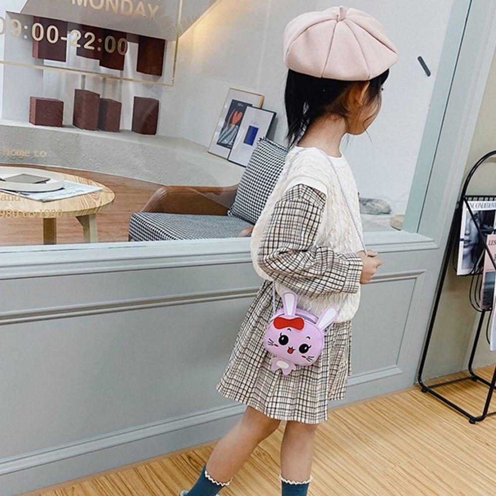Rabbit Crossbody Bag PU Leather Coin Purse Cute Handbag Kids Girls