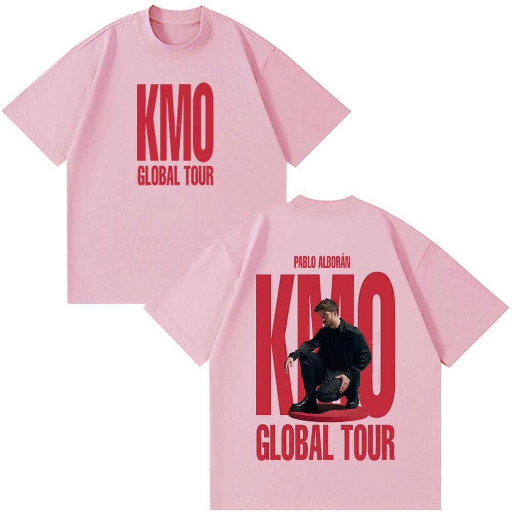 Singer Pablo Alborán Kmo Global Tour 2026 Print T Shirt Men Women Hiphop Tshirts Shortsleeved Loose Aesthetic Trendy T Shirts