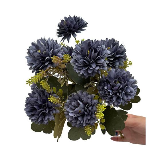 Искусственный букет хризантем, искусственные цветы с гибкими стеблями, реалистичные искусственные цветы для дома, свадьбы