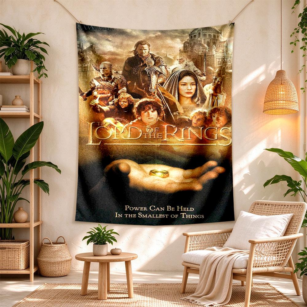 Lord Rings Aesthetic Tapestry Rustic Farmhouse Ideal for Balcony Bedroom Reading Corner Year-Round Vintage Wall Art Perfect Gift for Dorm Roommate