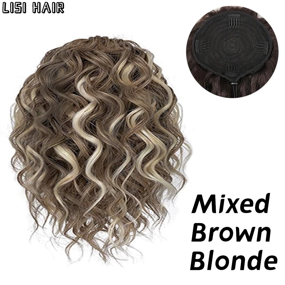 XINRAN Синтетический короткий вьющийся хвостик, светло-русый парик, хвостик на шнурке для женщин, мягкая натуральная повседневная одежда