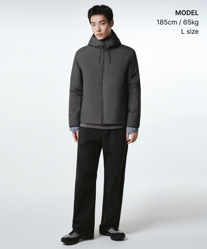 MUSINSA STANDARD [City Leisure] Hooded All-Round Padded Jacket [Grey]