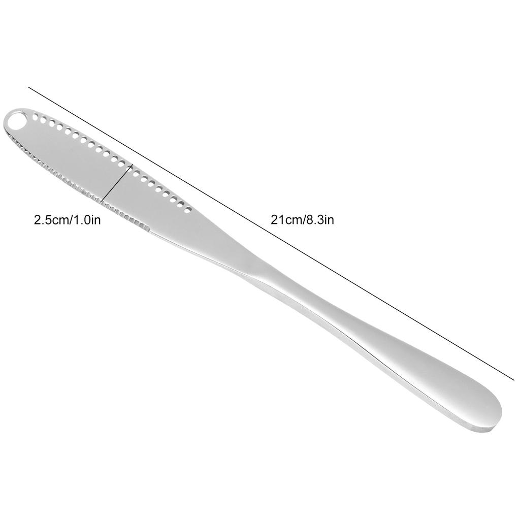 Нож для масла Отверстия Нож для сыра Десертный нож Нержавеющая сталь Нож для джема Столовые приборы Нож для тостов Крем Хлеб Сыр Резак Кухонный инструмент