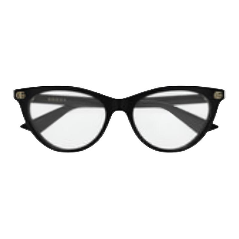 Gucci Оптические очки Интегрированные носоупоры-пластинки, кошачий глаз 001 (черная оправа/прозрачная линза) 53 Базовая упаковка - мешок для пыли + футляр для очков (Случайный цвет)