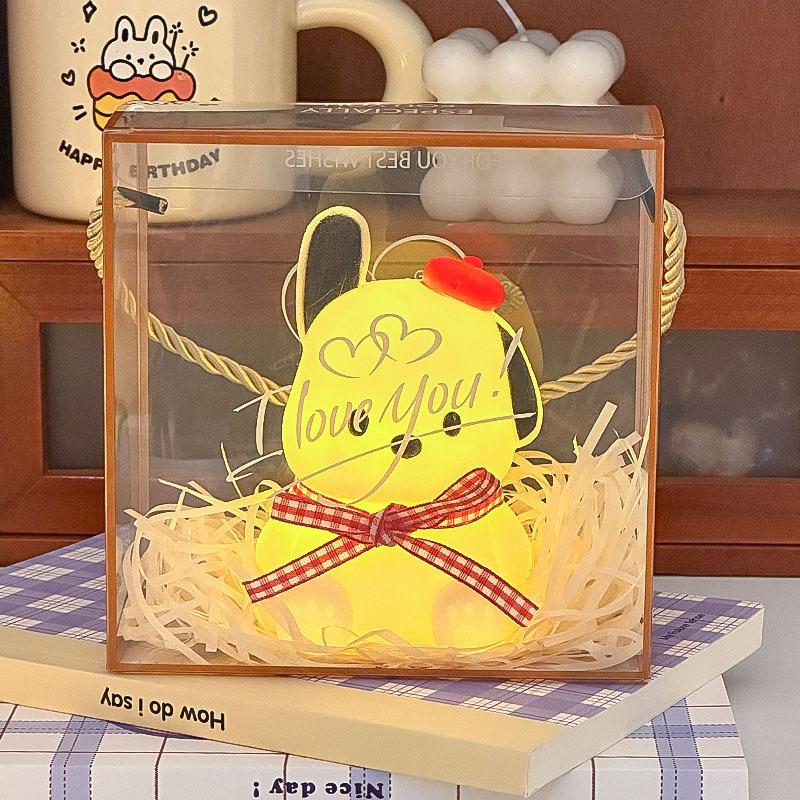 Пача Собака Ночник Милый Атмосферный Свет Студенческая Декоративная Настольная Лампа Спальня Прикроватная Лампа Украшение