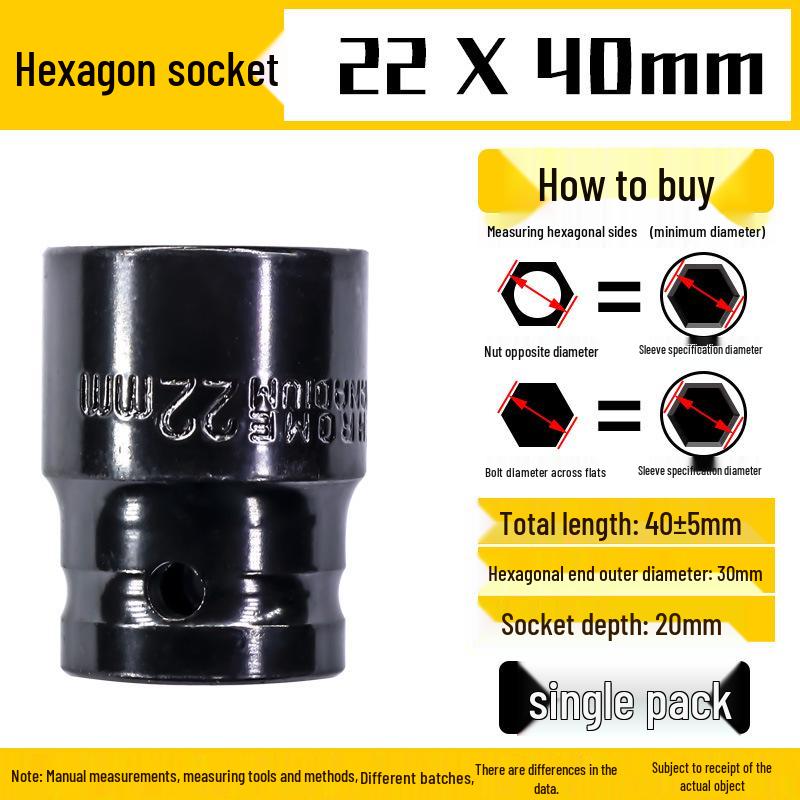 Набор торцевых головок для электроинструмента и пневмогайковёрта 1/2 шестигранный, 8-32 мм