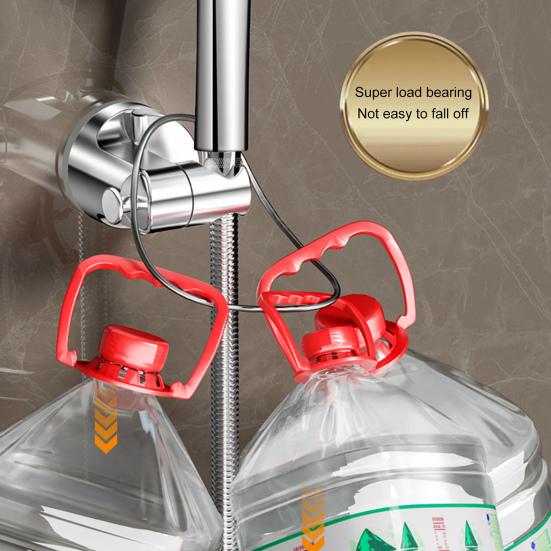 Shower Base Bracket with Hook Design Strong Adhesive Waterproof Handheld Shower Base Holder Replacement