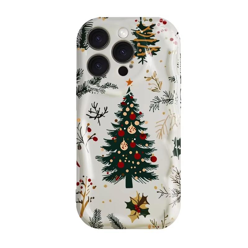 Чехол для телефона 'Рождественская елка' для iPhone 17 16 15 14 13 12 11 Pro Max XS XR 7 8 Plus SE2 16E 17Air Ударопрочный Мягкий чехол