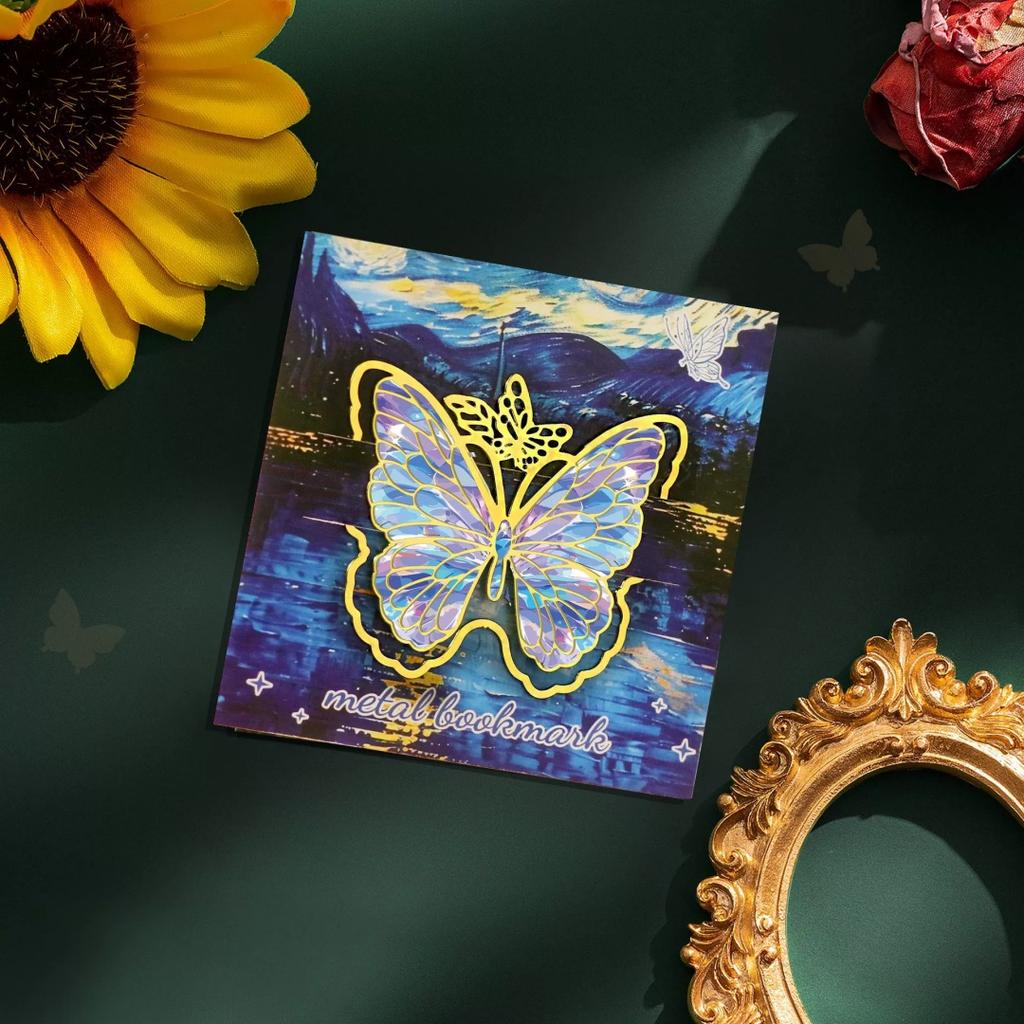 Van Gogh Oil Painting Butterfly Bookmark Book Page Insert Clips Book Maker Artistic Gift for Literature Lovers Writers Teachers