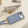 Чехол-кошелек на ремешке с пряжкой для iPhone 17 Air 16E 15 14 11 Pro Max 13 12 11 Mini X XS XR 8 Plus Держатель для карт Кожаный чехол