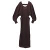 SNIDEL Long Sleeve Knit One Piece F Brown Women Used