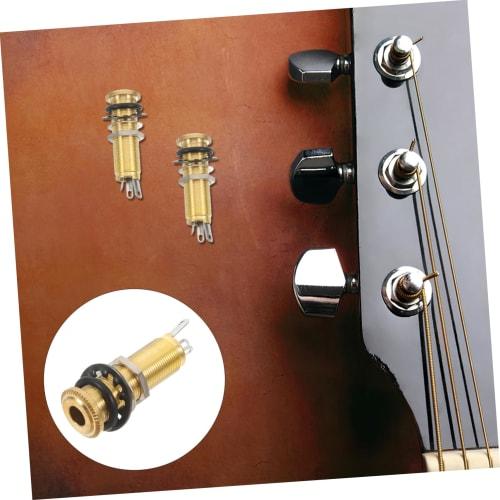 QUMIIRITY Flush Mount Guitar Output Jack, 1/4" (635mm) Stereo Phone Jack for Threaded Cylinder Base