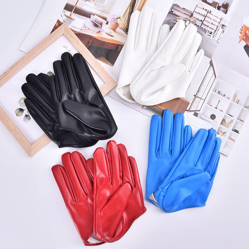 Дизайнерские сексуальные кожаные перчатки для женщин, полупальмовые кожаные перчатки из искусственной кожи, вечерние шоу