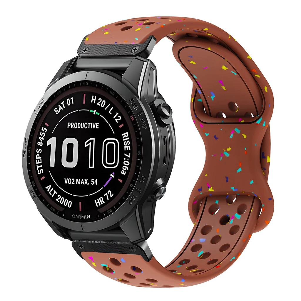 Силиконовый ремешок для часов Garmin Fenix 8/5/5X/5XPlus/6/6X Pro/7/7x/Forerunner945 Быстросъемный металлический адаптер для браслета часов Garmin
