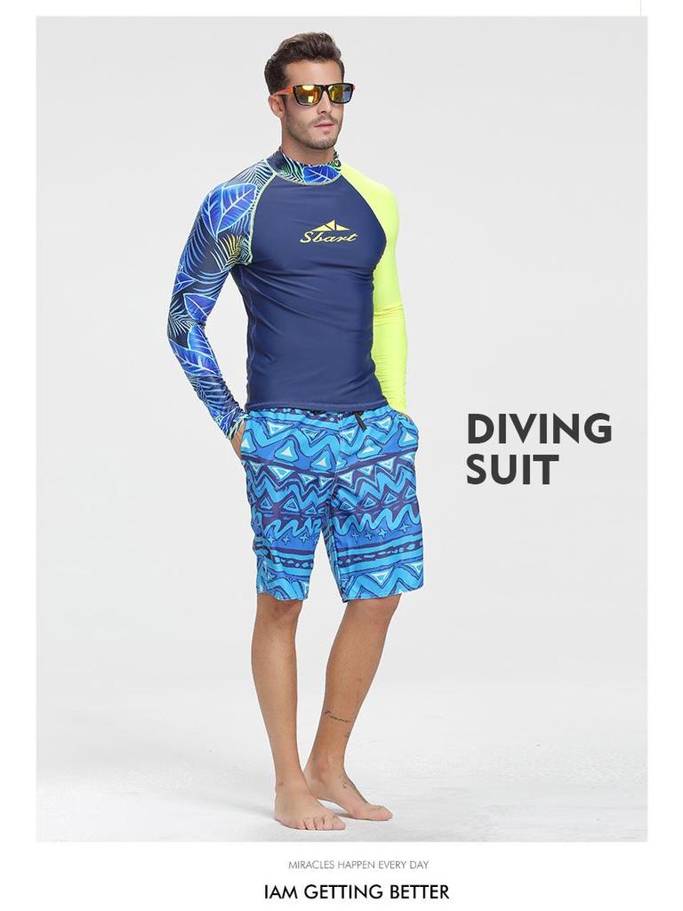 Sharkbat Men's Quick-Dry Sun Protection Surfing Wetsuit & Snorkeling Set