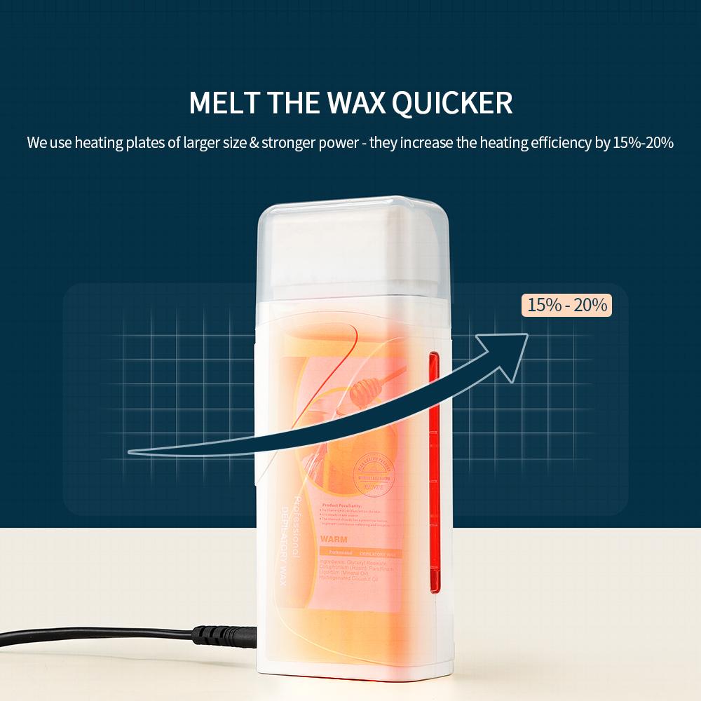 3 в 1 роликовый набор для воска, грелки для воска для депиляции, полоски для удаления волос с картриджем для эпилятора, нагреватель, набор бумаги для вощения