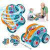 Gear Powered Car With Led Lights, Children's Transparent Luminous Toy Car, Toy Cars With Colorful Moving Gears,Suitable For Children Aged 1-3 Years