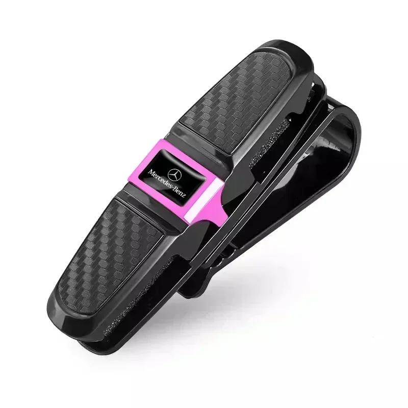 ESU5 ABS Glasses Clip Car Sun Visor Card Ticket Clamp Fastener For Mercedes Benz AMG GLE GLS CLS GLC CLA GLA GLK ML C197 R231 W167