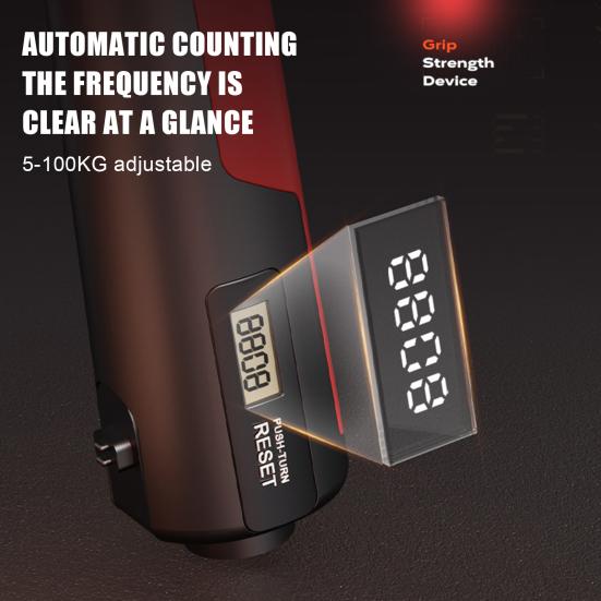 Силовой тренажер с ручным захватом, счетный, 5–100 кг, регулируемый, для мужчин и женщин, электронный тренажер для предплечий, укрепитель мышц, разработчик, оборудование для фитнеса