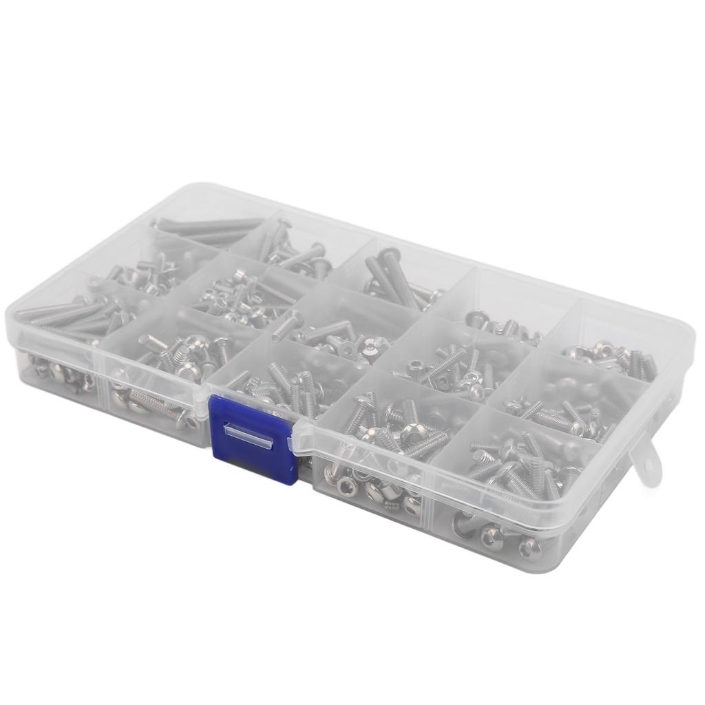 451pcs RC Car Stainless Steel Screws Kit Upgrade Screw Pack for Traxxas 15 RC Car
