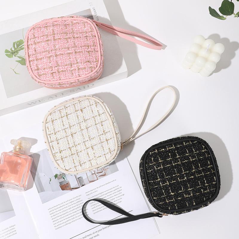 Простая мини-сумка для хранения косметики, женская портативная помада, ключ, монета, органайзер для линии передачи данных, сумка для салфеток для девочек