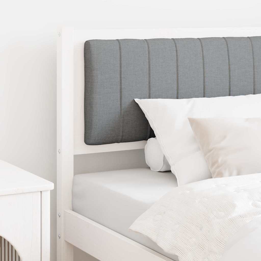 Upholstered Headboard in White 90 cm Solid Pine Wood
