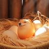 Creative Shiba Inu Realistic Eggs Shape Pvc Desk Decor Dog & Egg Decorations For Home Offices Fun Christmas  Year Gifts