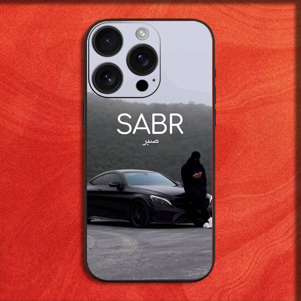 Чехол для телефона Коран Сабр Ислам Терпение Для iPhone 16,15,14,13,12,11,Pro,XS,Max,XR,Plus,E,Mini Черный Ударопрочный Чехол