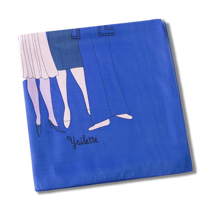 New Women Fashion Square Scarf Sport Noblewomen Print Silk Scarves and Wrap Ladies Retro Spring Summer Office Hair Neck Foulard