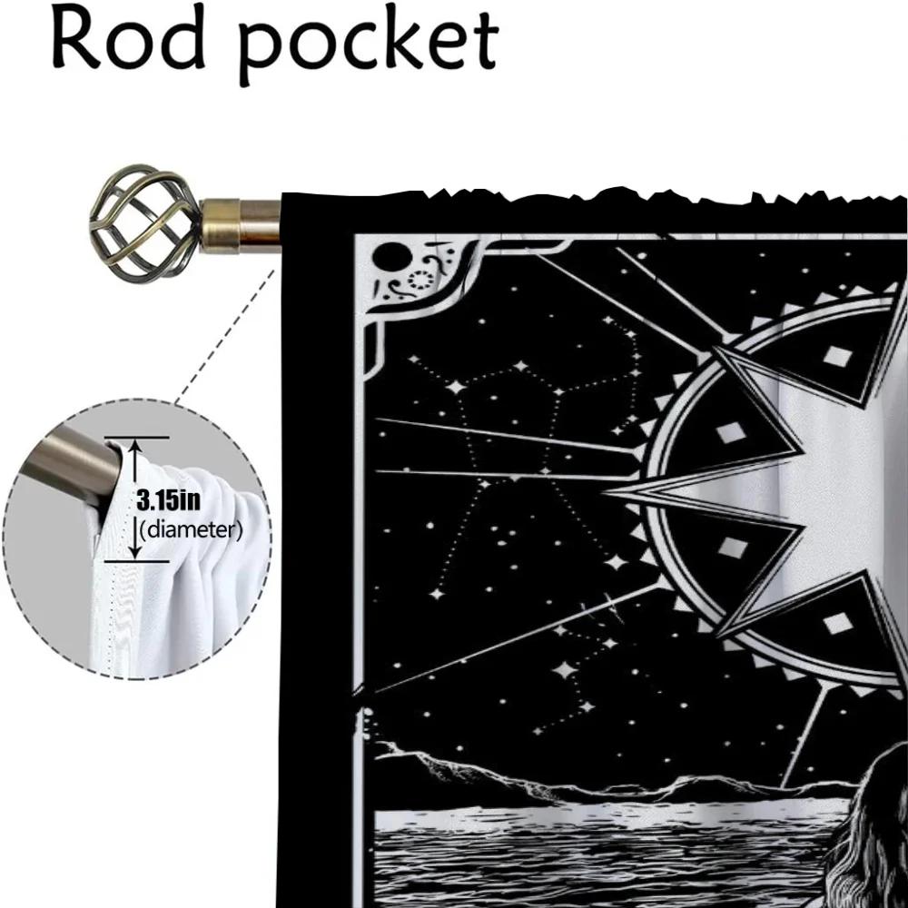 Гадание на картах Таро Элегантные шторы для гостиной Затемняющие шторы Тюль для спальни Домашний интерьер Шторы 2 шт.
