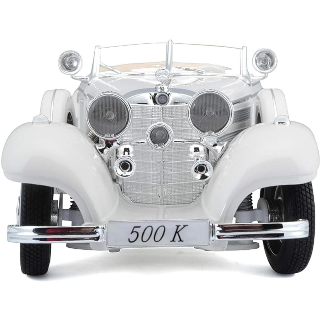 Maisto Mercedes Benz 500 K Type Specialroadster 1936 Premier Sea Edition Модель автомобиля Литая модель мини-машины Белый 1/18 Mercedes-Benz Off-road [Предмет]
