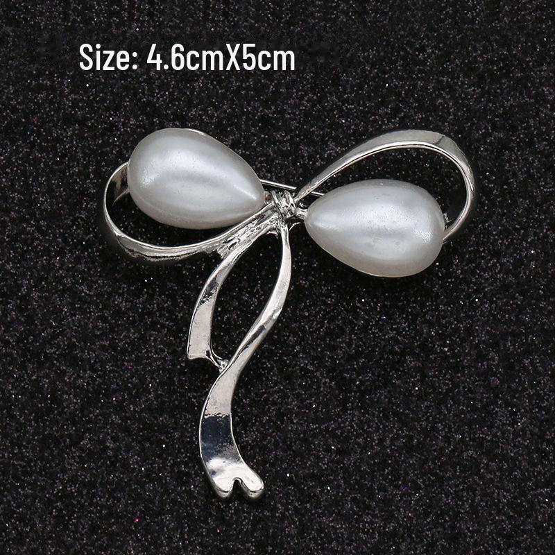 Элегантная брошь-булавка с жемчужной пряжкой для женских кардиганов и воротников