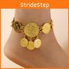 Alloy Luxury Gold Coin Anklet Women Fashion Accessory With Tassel Design Dangle