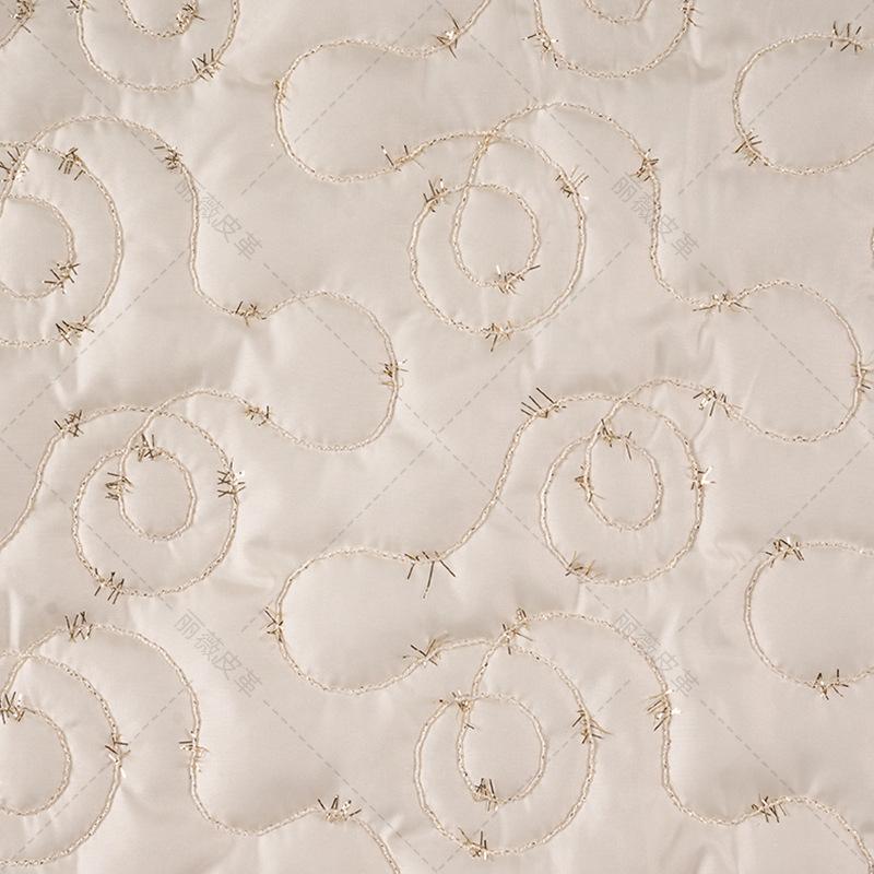 1 м Полиэстер Стеганая Вышитая Блестками Вышитая Ткань Стеганая Ткань на Хлопковом Наполнителе для Пуховиков Сумок Рождественского Декора