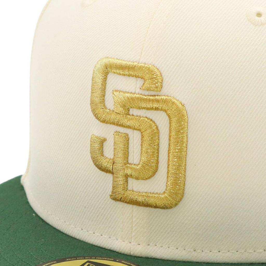 NEW ERA Cap 59FIFTY MLB San Diego Padres Metallic Logo Chrome Green 7 1/2