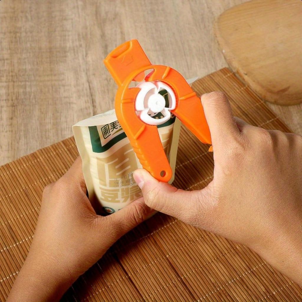 Plastic Bottle Cap Opener 3 Piece Water Bottle Opener Orange Soda Can Opener 3 In 1 Multi-Purpose Water Bottle Opener.