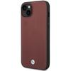 Etui do iPhone 14 BMW Leather Diamond Pattern burgundowy