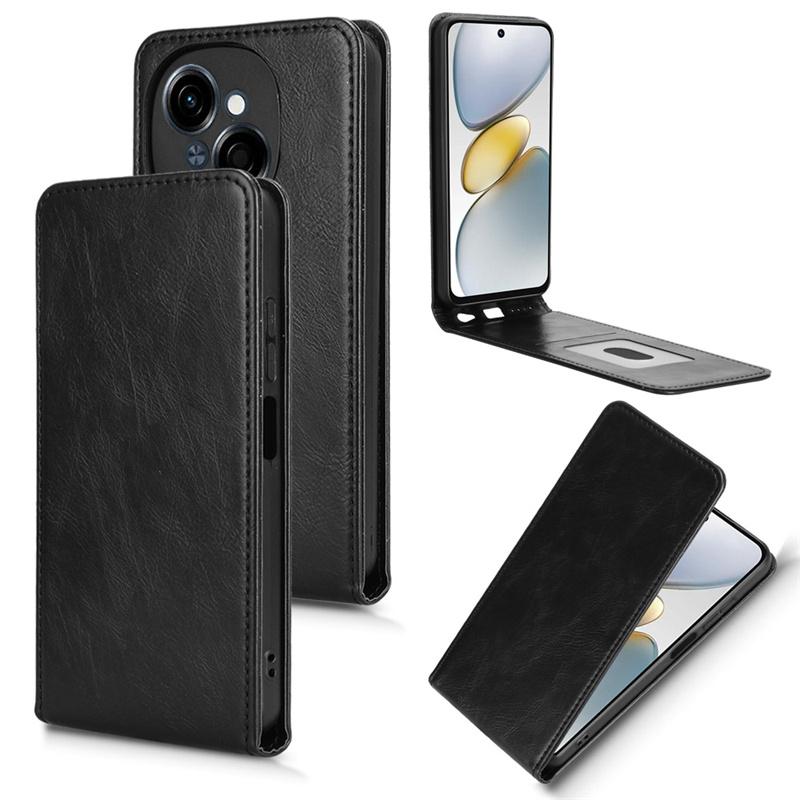 Для Tecno Spark Go Go1 Business Flip Vertical Case Retro, удобный для кожи, держатель для карт с полным покрытием, для Tecno Pop 9 4G Phone Bags